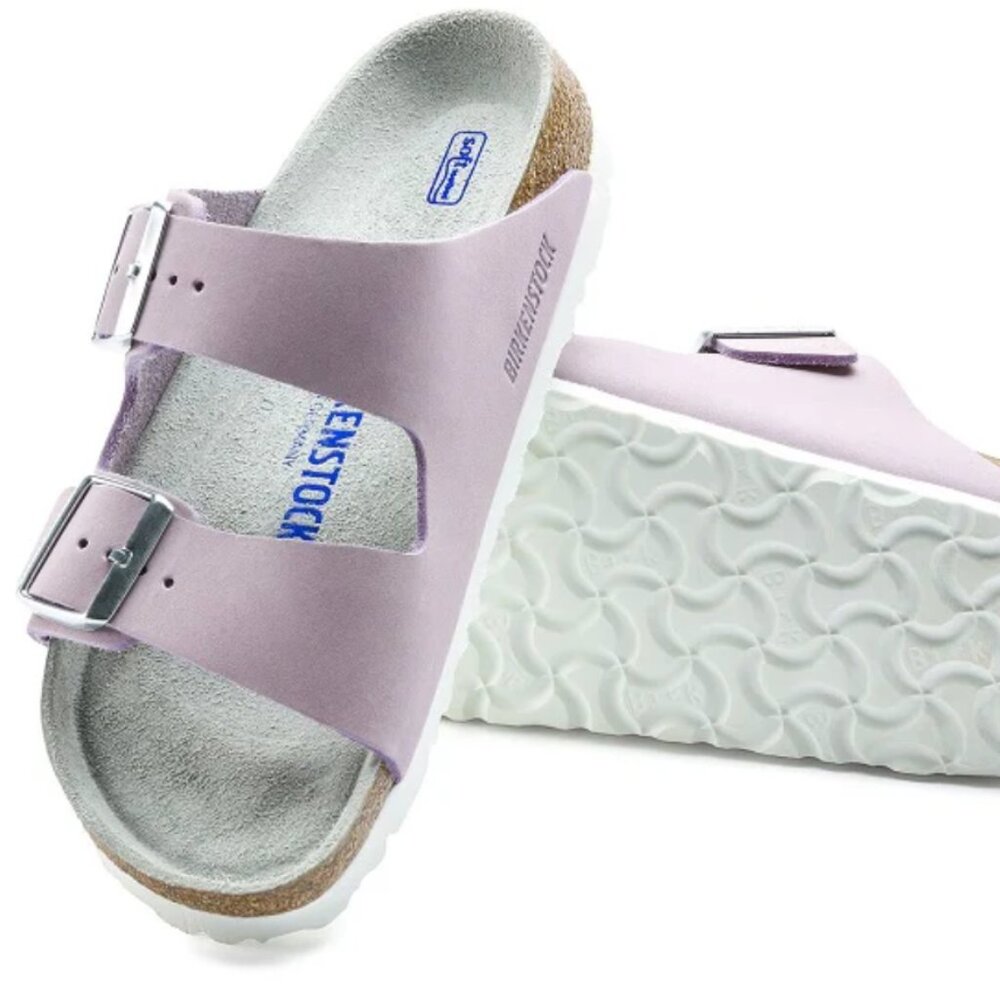 Birkenstock Arizona Nubuck Leather Lilac sz 38 (7-7.5)